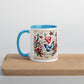 Tasse mit farbiger Innenseite 'Music is life', Teil meiner 'Music is life'-Kollektion