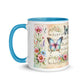 Tasse mit farbiger Innenseite 'Music is life', Teil meiner 'Music is life'-Kollektion