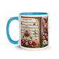 Tasse mit farbiger Innenseite 'Music is life', Teil meiner 'Music is life'-Kollektion