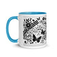 Tasse mit farbiger Innenseite 'Music is life', Teil meiner 'Music is life'-Kollektion