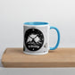 Tasse mit farbiger Innenseite 'Never give up'