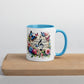 Tasse mit farbiger Innenseite 'Music is life', Teil meiner 'Music is life'-Kollektion