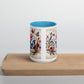 Tasse mit farbiger Innenseite 'Music is life', Teil meiner 'Music is life'-Kollektion