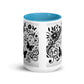 Tasse mit farbiger Innenseite 'Music is life', Teil meiner 'Music is life'-Kollektion