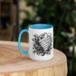 Tasse mit farbiger Innenseite 'Music is life', Teil meiner 'Music is life'-Kollektion