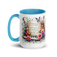 Tasse mit farbiger Innenseite 'Music is life', Teil meiner 'Music is life'-Kollektion