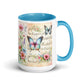 Tasse mit farbiger Innenseite 'Music is life', Teil meiner 'Music is life'-Kollektion