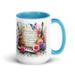 Tasse mit farbiger Innenseite 'Music is life', Teil meiner 'Music is life'-Kollektion