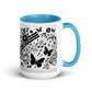 Tasse mit farbiger Innenseite 'Music is life', Teil meiner 'Music is life'-Kollektion