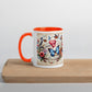 Tasse mit farbiger Innenseite 'Music is life', Teil meiner 'Music is life'-Kollektion