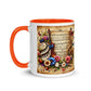 Tasse mit farbiger Innenseite 'Music is life', Teil meiner 'Music is life'-Kollektion