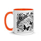 Tasse mit farbiger Innenseite 'Music is life', Teil meiner 'Music is life'-Kollektion