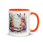 Tasse mit farbiger Innenseite 'Music is life', Teil meiner 'Music is life'-Kollektion