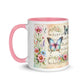 Tasse mit farbiger Innenseite 'Music is life', Teil meiner 'Music is life'-Kollektion