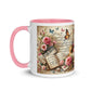 Tasse mit farbiger Innenseite 'Music is life', Teil meiner 'Music is life'-Kollektion