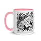 Tasse mit farbiger Innenseite 'Music is life', Teil meiner 'Music is life'-Kollektion