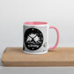 Tasse mit farbiger Innenseite 'Never give up'