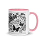 Tasse mit farbiger Innenseite 'Music is life', Teil meiner 'Music is life'-Kollektion