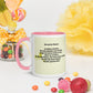 Tasse mit farbiger Innenseite (325 ml) "Happy mother's day"