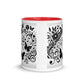 Tasse mit farbiger Innenseite 'Music is life', Teil meiner 'Music is life'-Kollektion