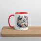 Tasse mit farbiger Innenseite 'Music is life', Teil meiner 'Music is life'-Kollektion