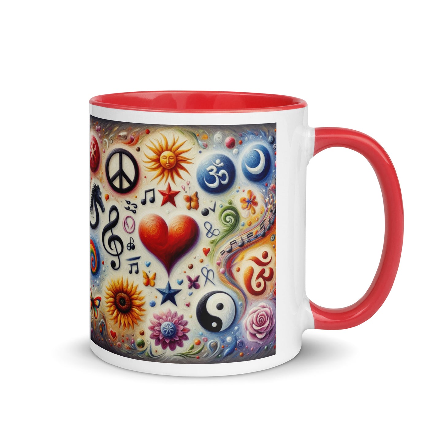 Tasse mit farbiger Innenseite 'Spirituell'