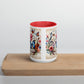 Tasse mit farbiger Innenseite 'Music is life', Teil meiner 'Music is life'-Kollektion