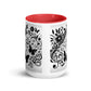 Tasse mit farbiger Innenseite 'Music is life', Teil meiner 'Music is life'-Kollektion