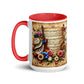 Tasse mit farbiger Innenseite 'Music is life', Teil meiner 'Music is life'-Kollektion