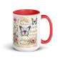 Tasse mit farbiger Innenseite 'Music is life', Teil meiner 'Music is life'-Kollektion