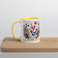 Tasse mit farbiger Innenseite 'Music is life', Teil meiner 'Music is life'-Kollektion