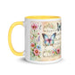 Tasse mit farbiger Innenseite 'Music is life', Teil meiner 'Music is life'-Kollektion