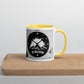 Tasse mit farbiger Innenseite 'Never give up'