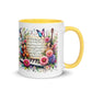 Tasse mit farbiger Innenseite 'Music is life', Teil meiner 'Music is life'-Kollektion