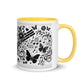 Tasse mit farbiger Innenseite 'Music is life', Teil meiner 'Music is life'-Kollektion