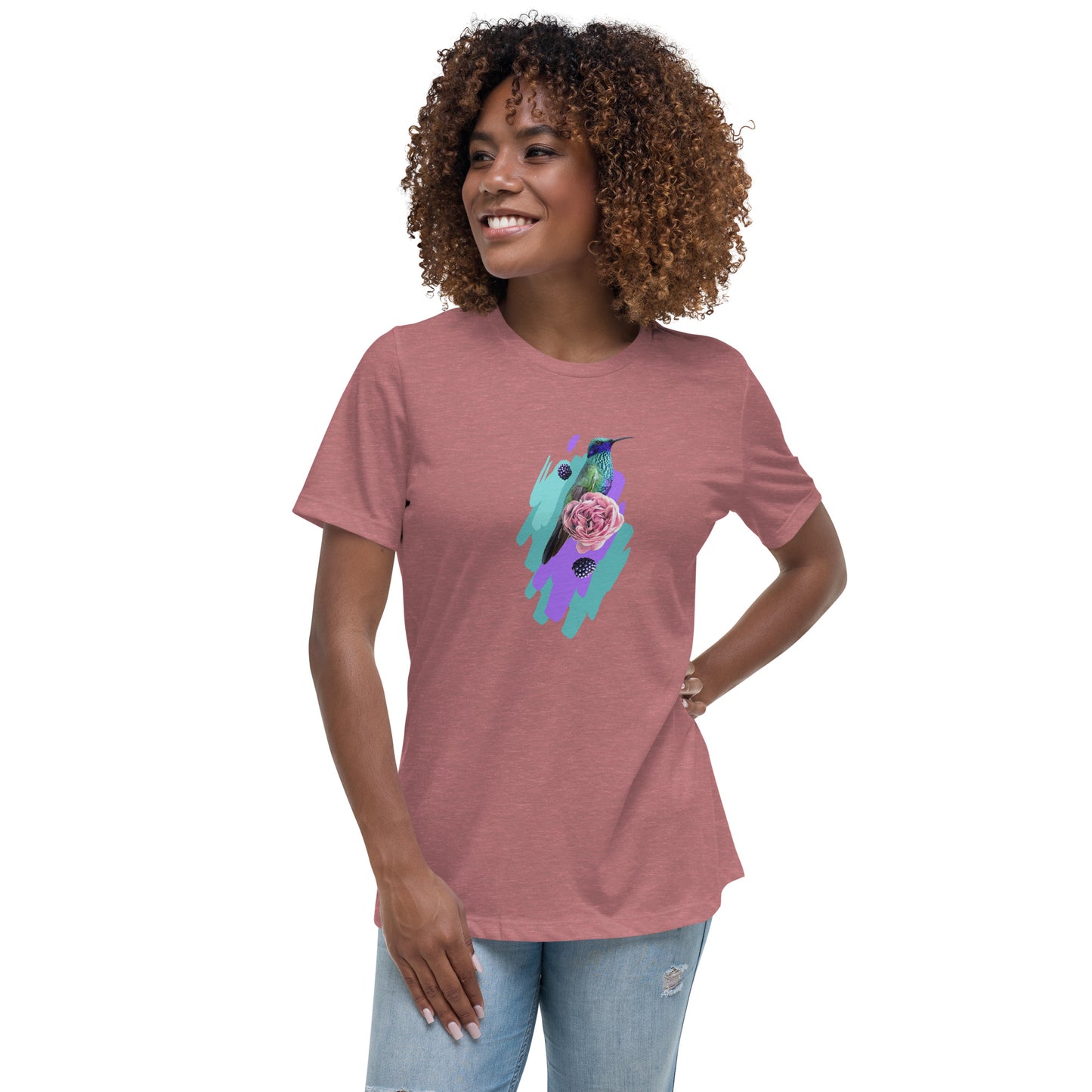 Lockeres Damen-T-Shirt | Bella + Canvas 6400 "Kolibri"