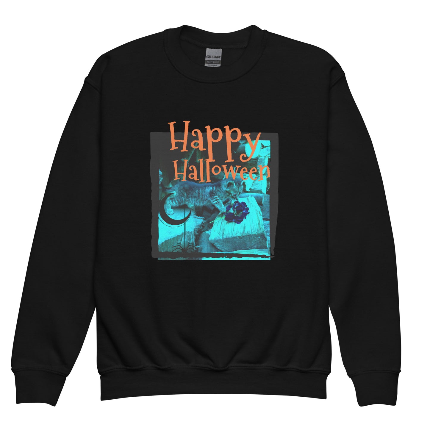 T-Shirt mit Rundhalsausschnitt für Jugendliche "Happy Halloween"