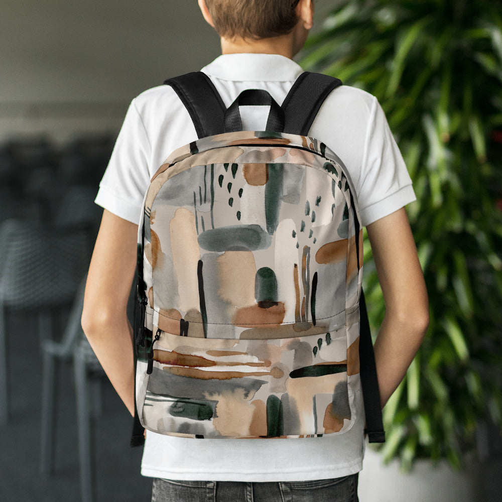 Allover-Rucksack "Bräunlich Print"