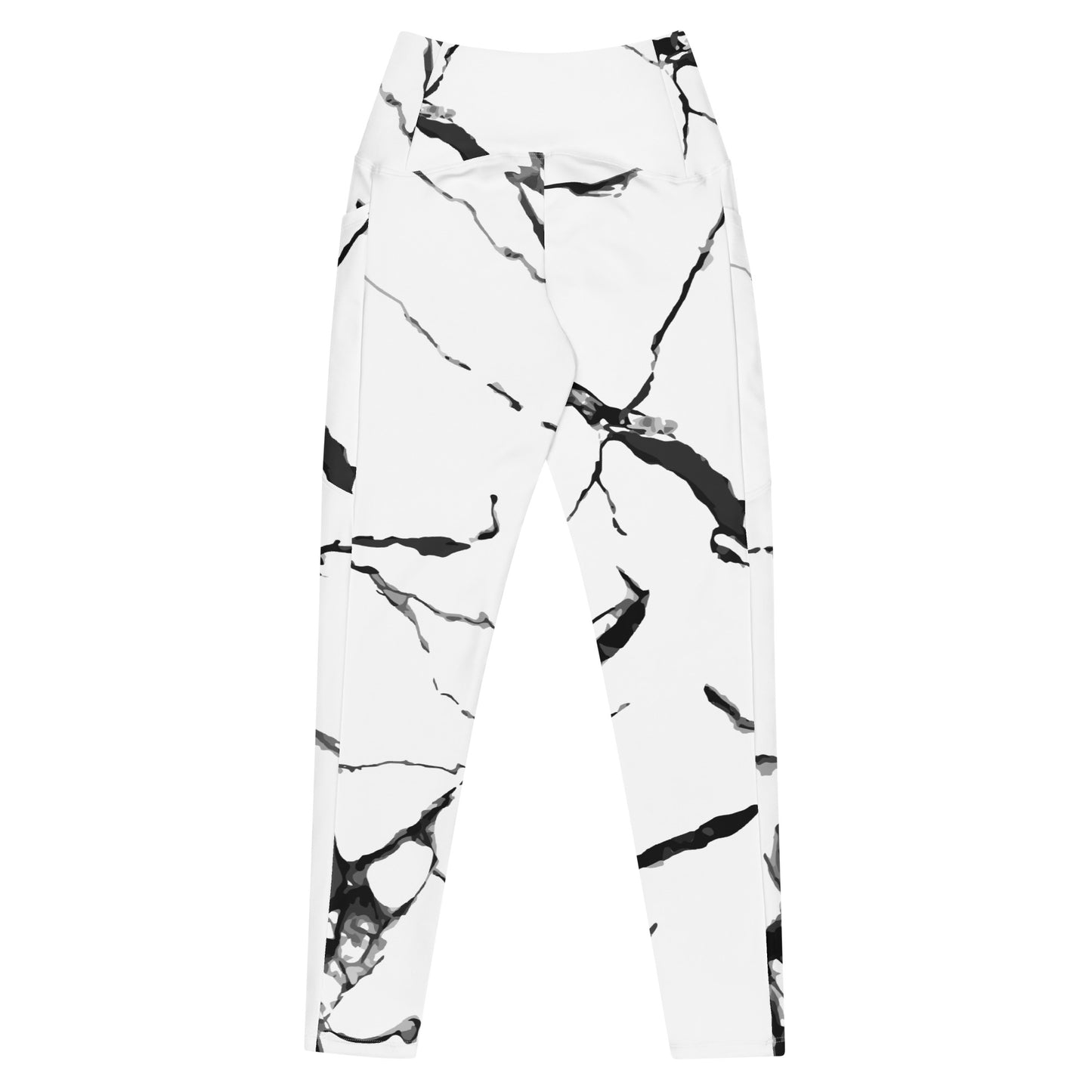 Recycelter V-Bund-Leggings mit Taschen