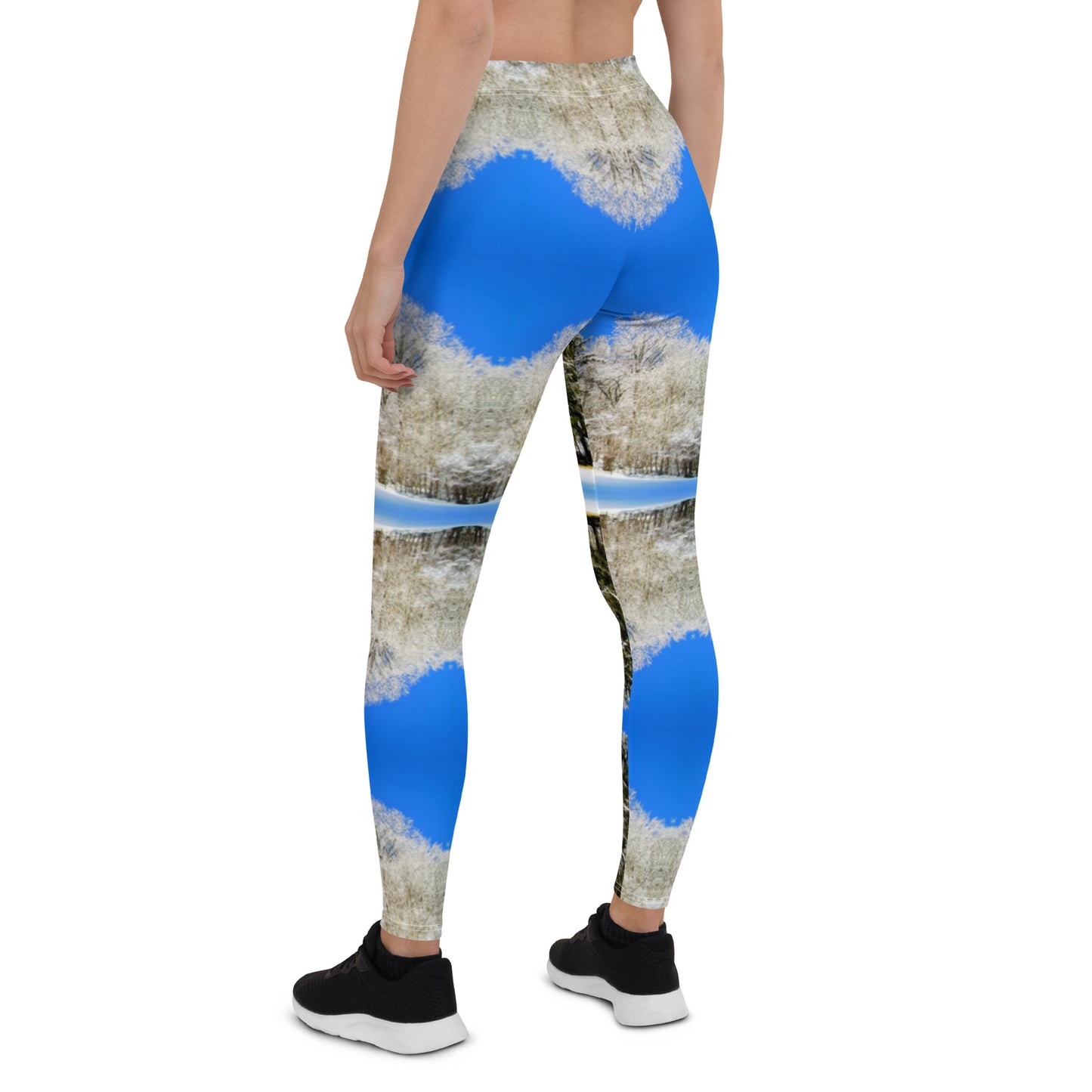 Leggings "Grün, Schnee und Himmel"