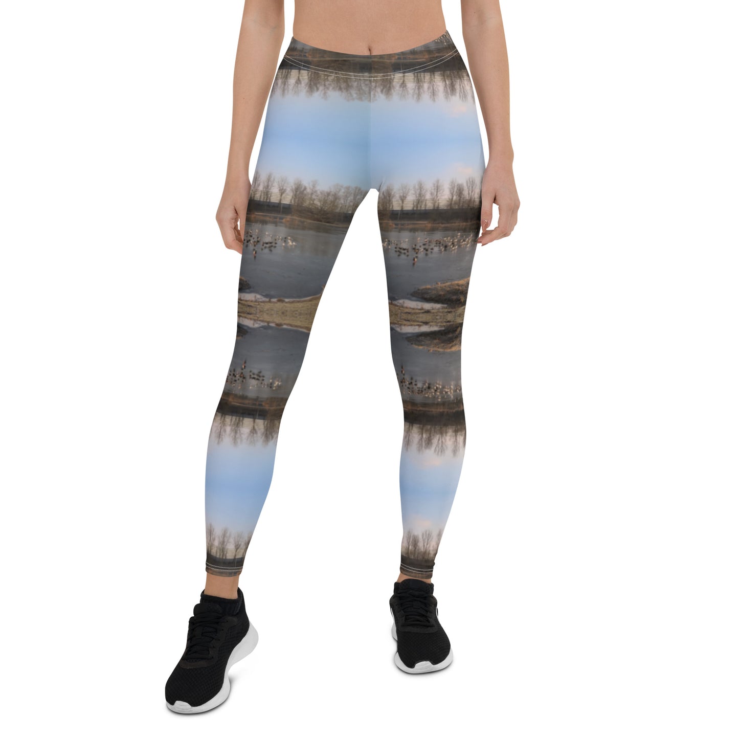 Leggings "Zugefrorener See und Enten"