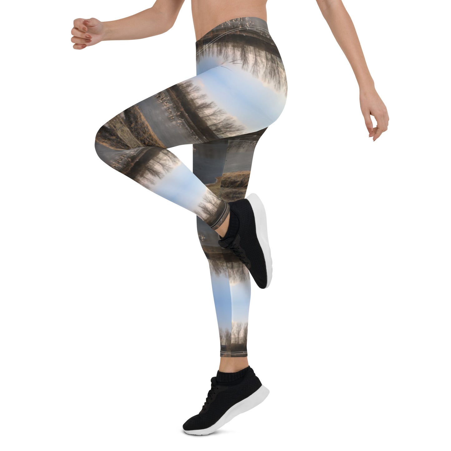 Leggings "Zugefrorener See und Enten"