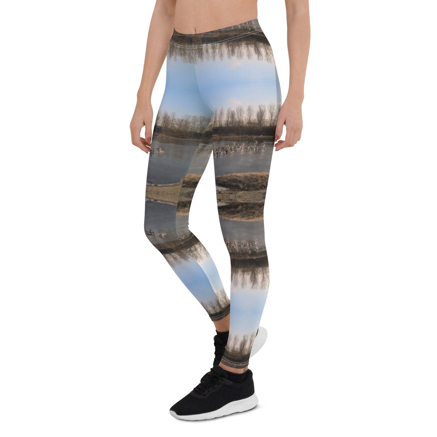 Leggings "Zugefrorener See und Enten"