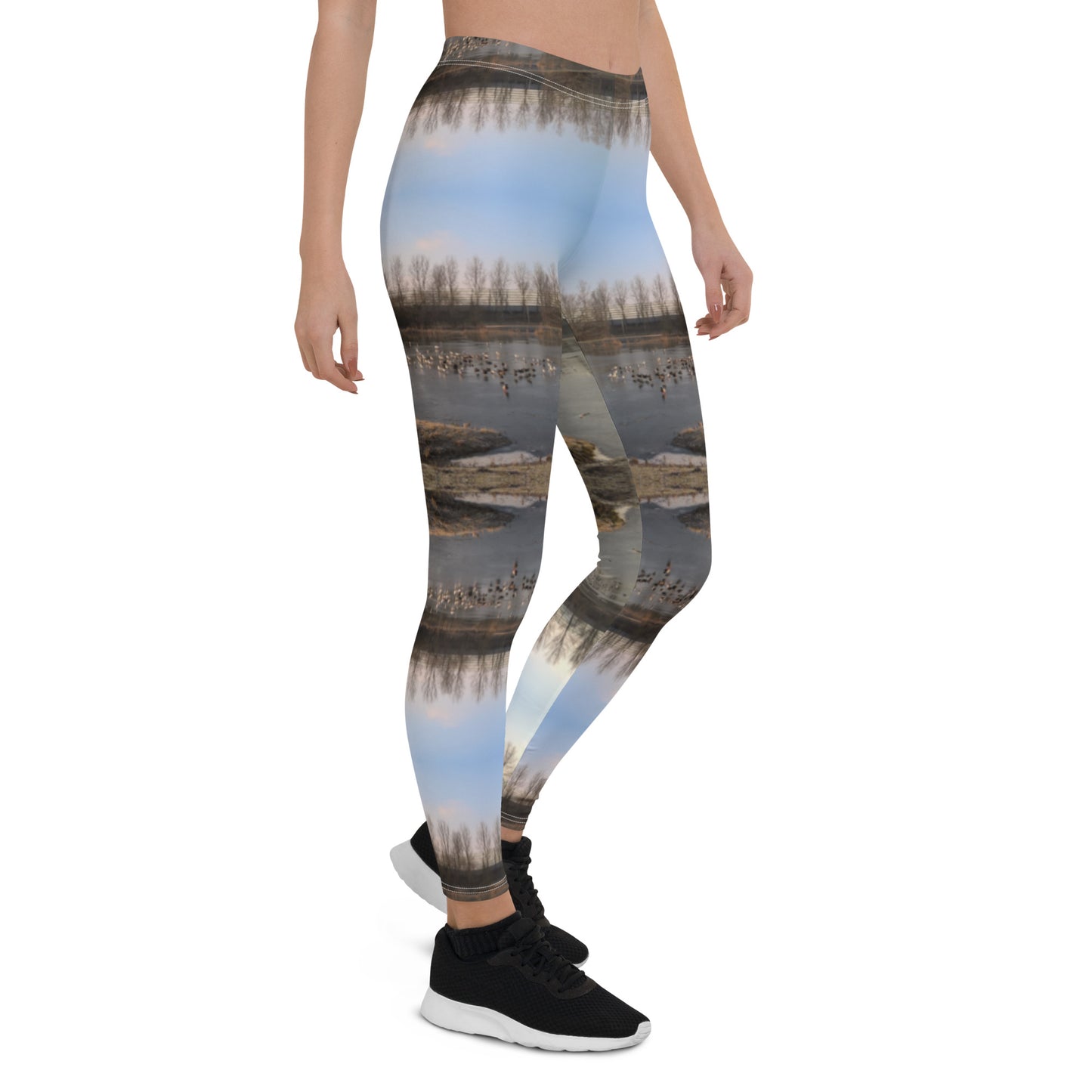 Leggings "Zugefrorener See und Enten"