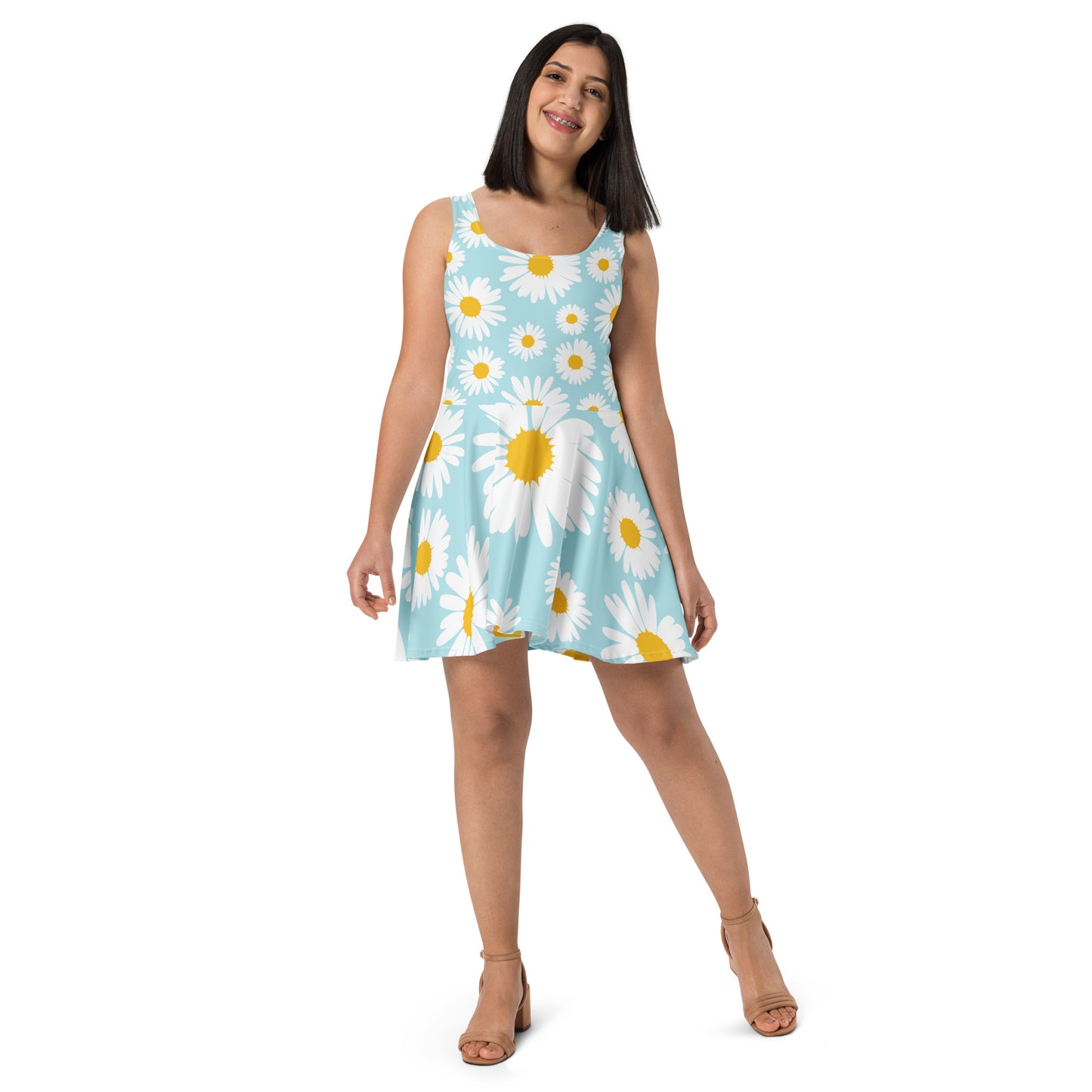 All-Over Skater-Kleid "Blumen"