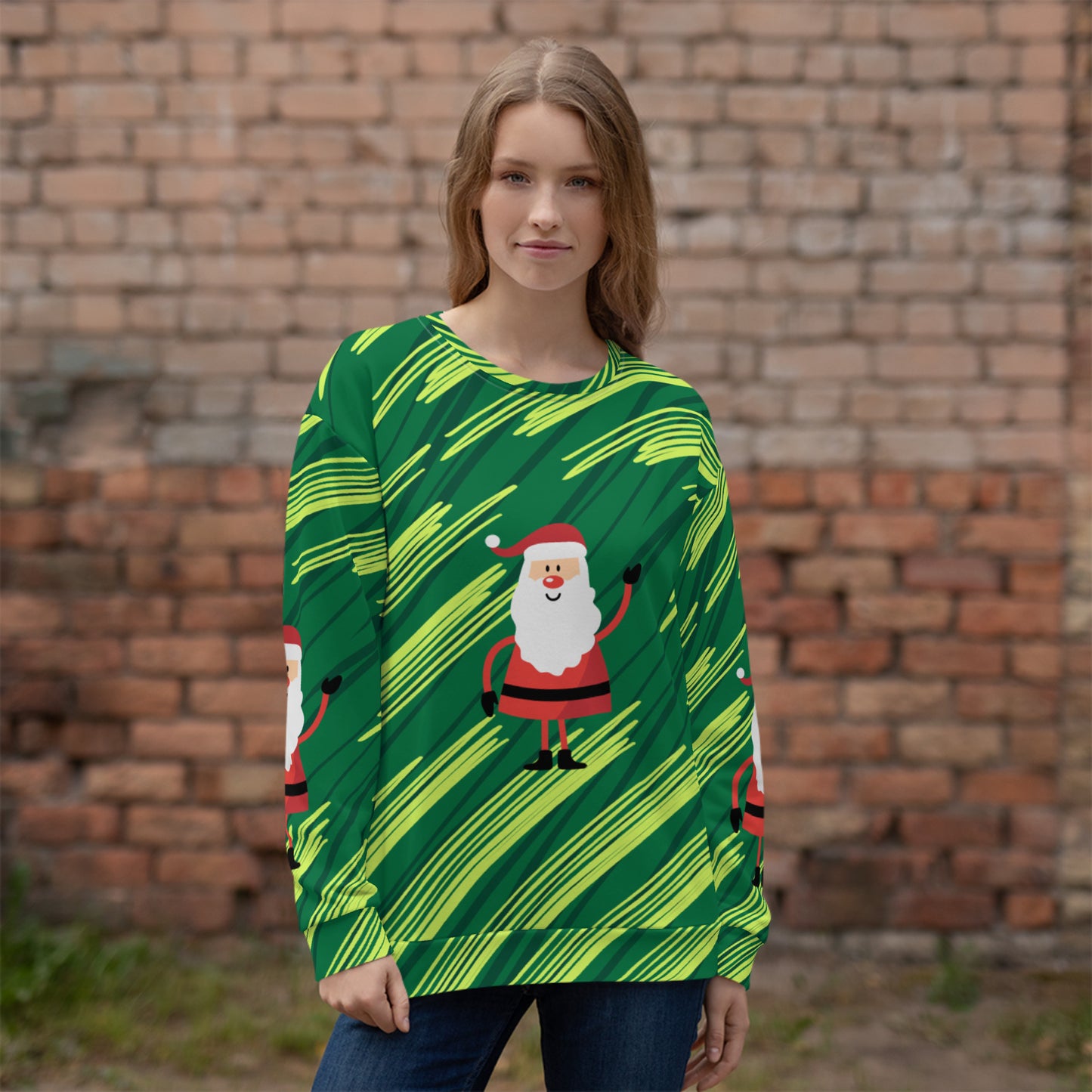 Recycelter Unisex-Pullover "Santa"