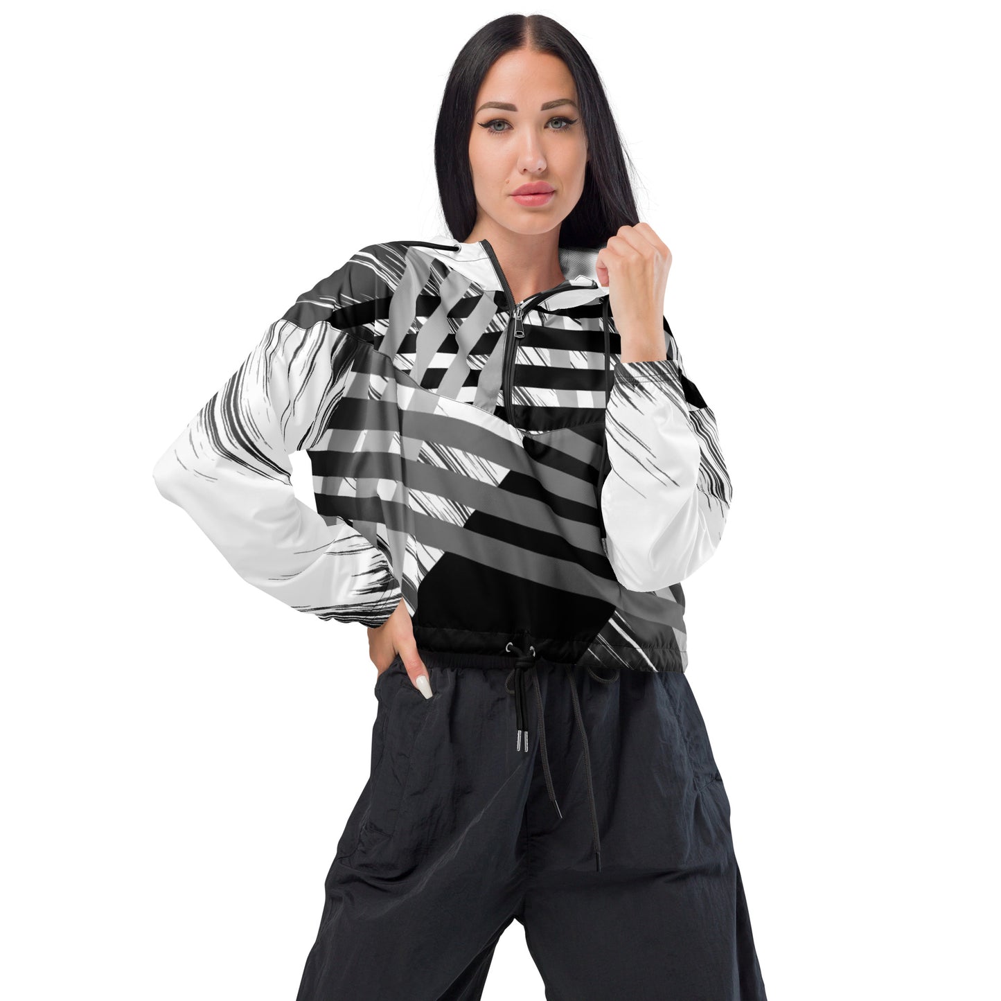 Bauchfreier Damen-Windbreaker für Damen