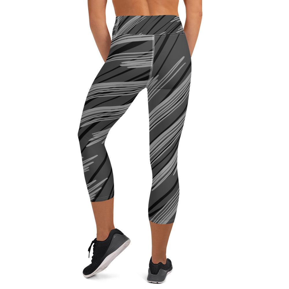 Yoga-Capri-Leggings grau