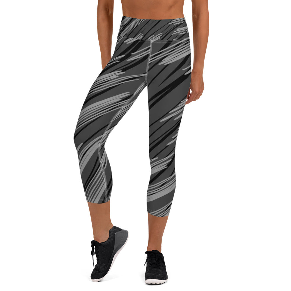 Yoga-Capri-Leggings grau