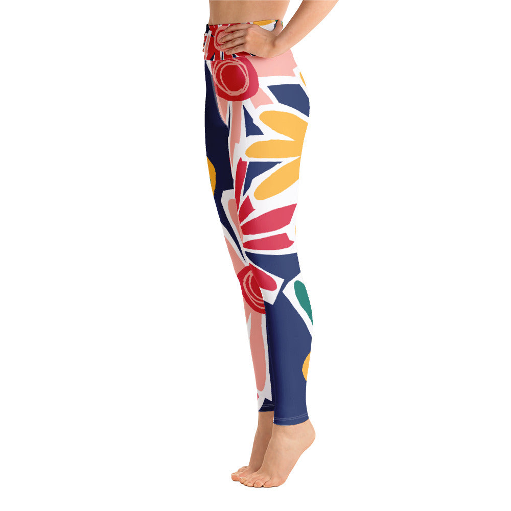 Super weiche, dehnbare und bequeme Yoga Leggings.  • 82 % Polyester, 18 % Elastan • Vier-Wege-Stretch, d. h. der Stoff dehnt sich in Längs- und Querrichtung aus und zieht sich wieder zusammen • Hergestellt aus einem Mikrofasergarn, das den Artikel glatt und bequem macht • Erhöhter Bund • Nach dem Druck präzise geschnitten und handgenäht Größentabelle